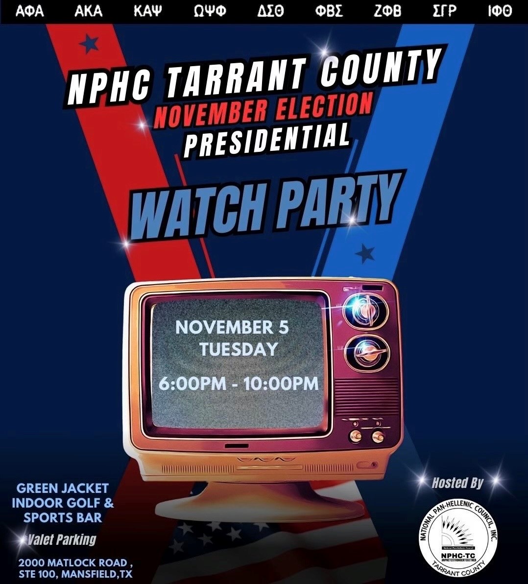 NPHC Tarrant County Presidential Election Watch Party