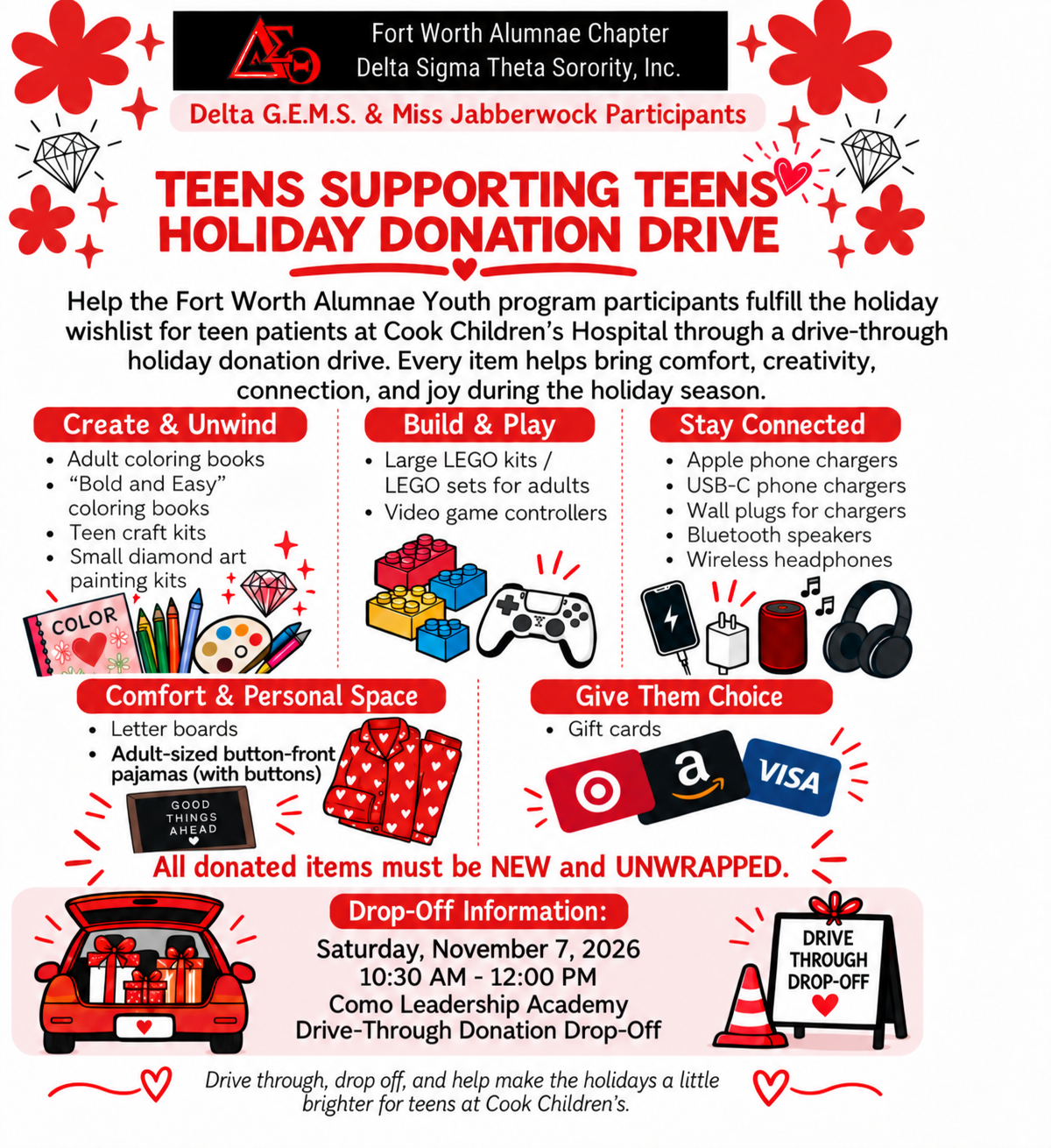 TEENS SUPPORTING TEENS HOLIDAY DONATION DRIVE